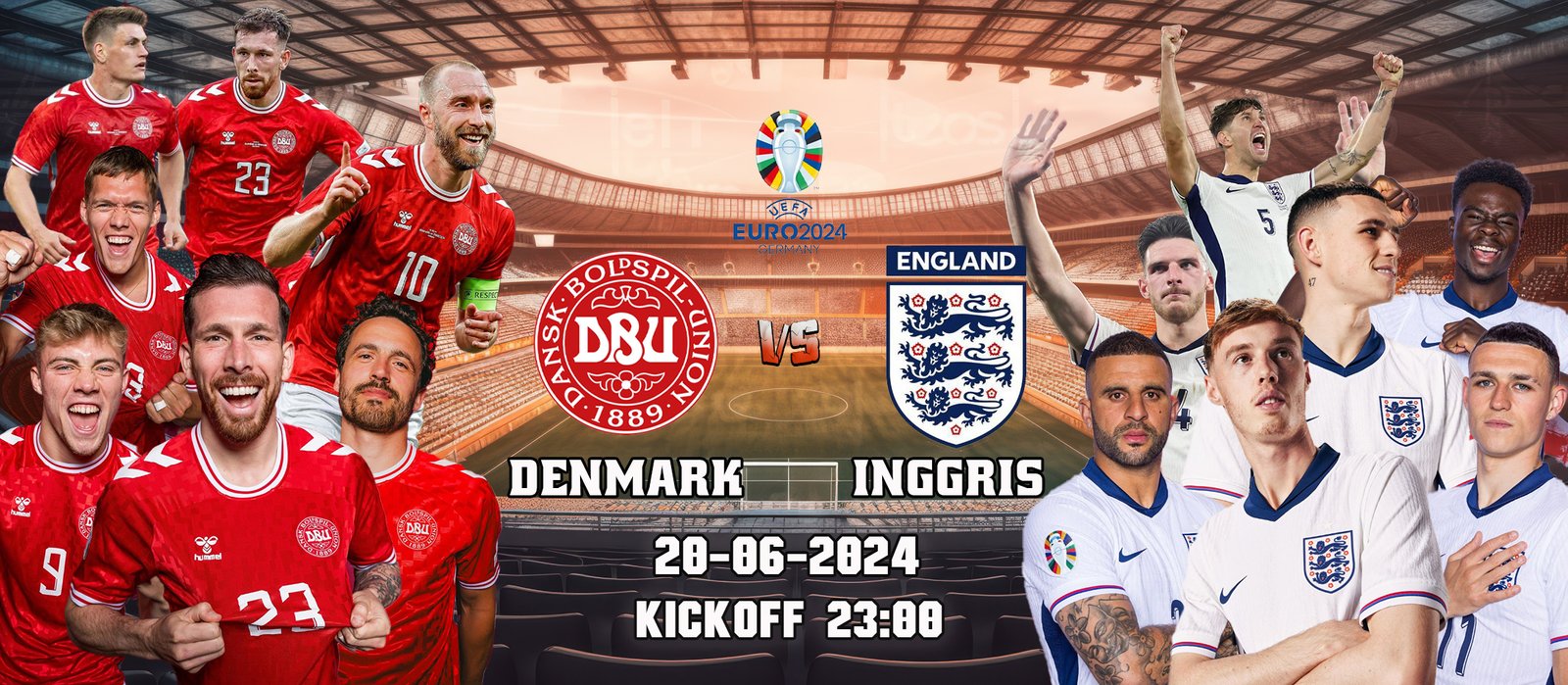 Denmark VS Inggris